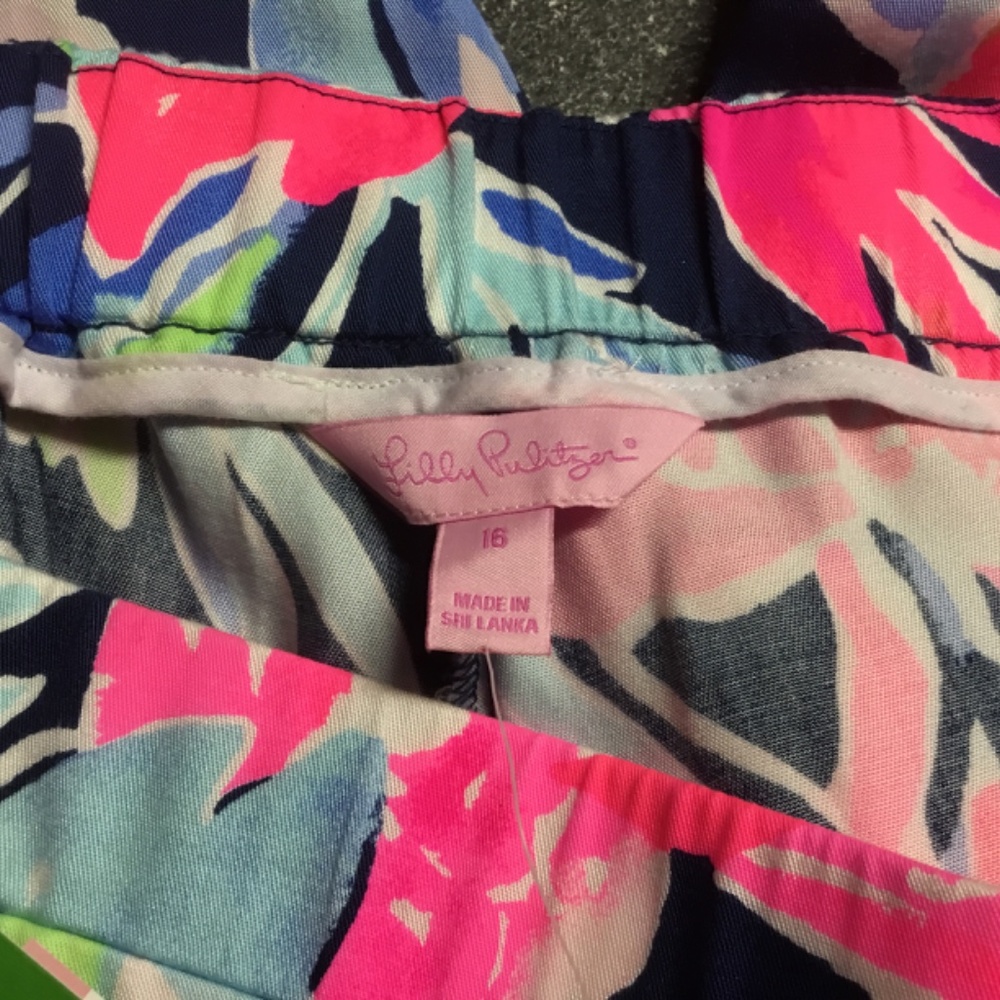 Lilly Pulitzer Madeira Pant High Tide Navy Tropicolada - Picture 15 of 15